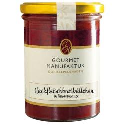 Hackfleischbällchen vom Weiderind in Tomatensauce Fertiggerichte mit Fleisch feinkost