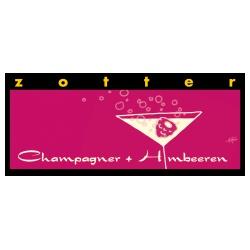 Bitterschokolade mit Champagner & Himbeeren, handgeschöpft Zotter-Schokolade bitter-schokolade