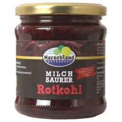 Rotkohl im Glas, milchsauer fermentiert Fermentierte Gemüsekonserven blau-kraut