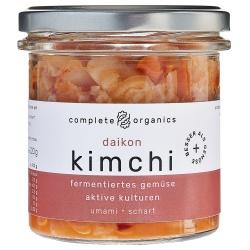 Kimchi mit Rettich aus Bayern im Glas, fermentiert und nicht pasteurisiert Fermentierte Gemüsekonserven daikon