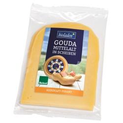 Gouda, mittelalt, geschnitten Schnittkäse gouda