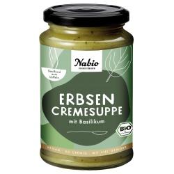 Erbsen-Cremesuppe mit Basilikum Suppen erbse