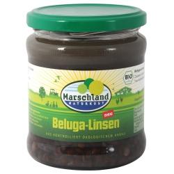 Belugalinsen im Glas Hülsenfrüchte beluga-linsen