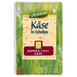 Paprika-Chili-Käse aus Weidemilch, geschnitten, laktosefrei Schnittkäse geschnitten