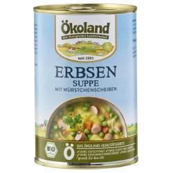 Erbsensuppe mit Würstchenscheiben Suppen creme-suppe