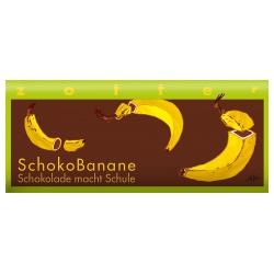 Milchschokolade mit Bananencreme, handgeschöpft Zotter-Schokolade banane