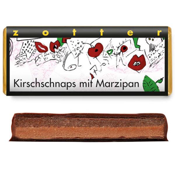 Kirschschnaps mit Marzipan Handgeschöpfte Schokoladen