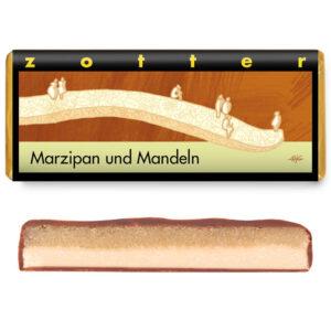 Marzipan und Mandeln Handgeschöpfte Schokoladen