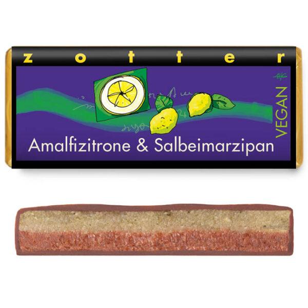 Amalfizitrone & Salbeimarzipan Handgeschöpfte Schokoladen