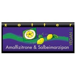 Dunkle Schokolade mit Amalfizitrone & Salbeimarzipan, handgeschöpft Zotter-Schokolade amalfi-zitrone