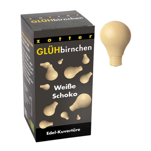 Glühbirnchen – Weiße Schoko (130g) Glühbirnchen Edel-Kuvertüre