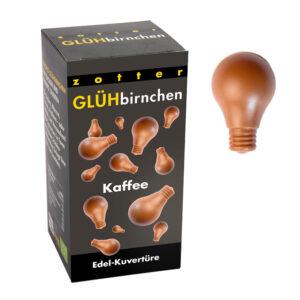 Glühbirnchen – Kaffee (130g) Glühbirnchen Edel-Kuvertüre