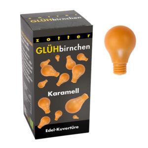 Glühbirnchen – Karamell (130g) Glühbirnchen Edel-Kuvertüre