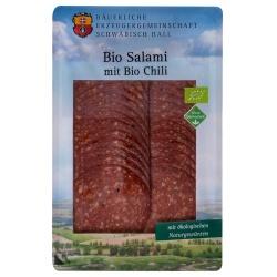 Chili-Salami, geschnitten Salami chili-salami