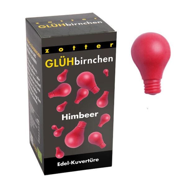 Glühbirnchen – Himbeer (130g) Glühbirnchen Edel-Kuvertüre