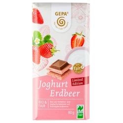 Weiße Joghurtschokolade & Vollmilchschokolade mit Erdbeere Schokotafeln erdbeer