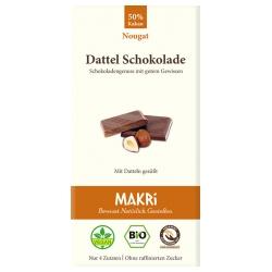 Dattel-Schokolade mit Nougat ohne raffinierten Zucker Schokotafeln dattel-schokolade