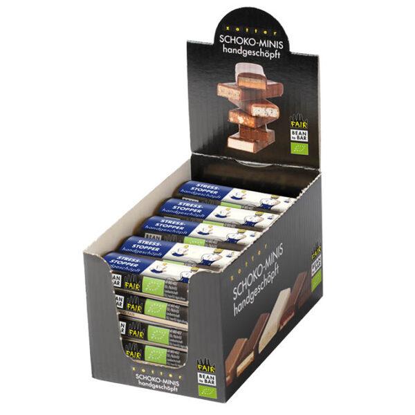 Stress Stopper – 25 Stk. Box (500g) handgeschöpfte Schoko-Minis