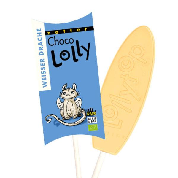 Weißer Drache Choco Lolly