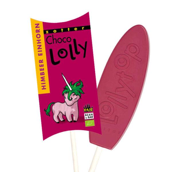 Himbeer Einhorn Choco Lolly