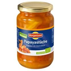 Papayastücke im Glas Fruchtkonserven frucht-konserve