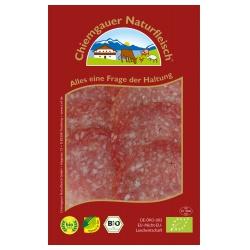 Putensalami aus Bayern, geschnitten Salami feinkost