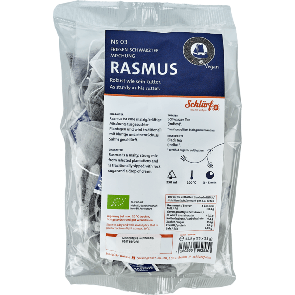 Schlürf – Tüüten – №03 BIO Friesentee "Rasmus" (25er) Schwarzer Tee