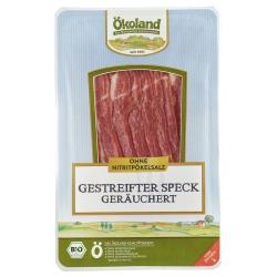 Gestreifter Speck, geräuchert, geschnitten Schinken & Speck bacon