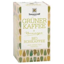 Grüner Kaffee im Beutel gemahlen aufguss