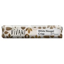 White-Nougat-Crisp-Riegel, vegan Schokoriegel crisp