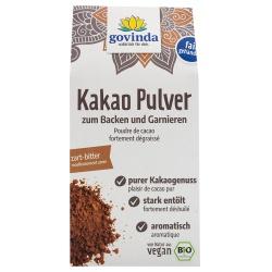 Kakaopulver, stark entölt Kaffee gemahlen