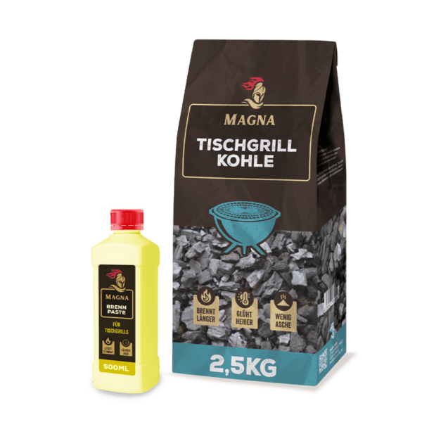 Tischgrill Set Kokos Kohle