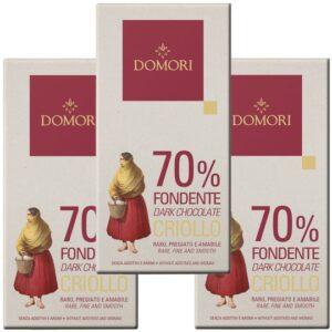 Dunkle Schokolade »Fondente Criollo« 70 %, 3er-Set. . Domori Sale