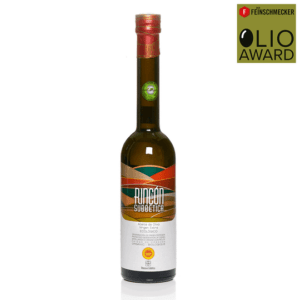 Olivenöl »Rincón de la Subbética (DOP Priego de Córdoba, Bio)«, 1. Platz, Kategorie »intensiv fruchtig«. Olio Award 2024.* Olivenöl & andere Öle