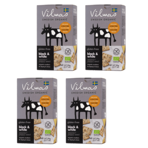 Vilmas Black & White Bio-Cracker, 4er-Set. Gebäck & Kuchen