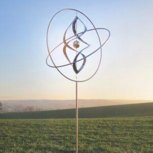 Windspiel für den Garten »Kreisel«. . Medium Mirror AZH LP Garten